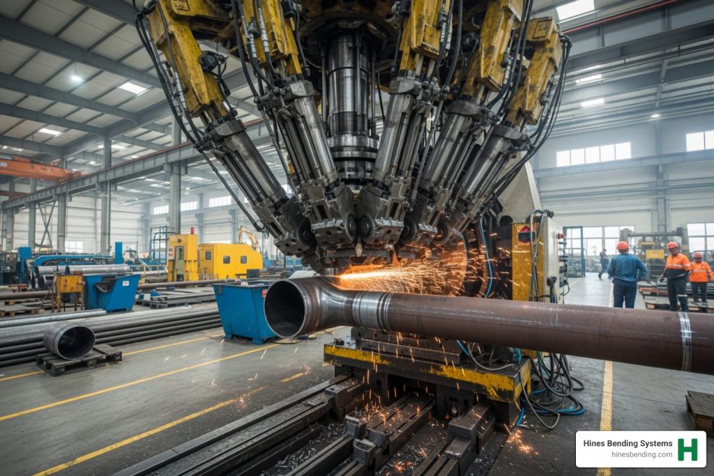 how does bend pipe machine works