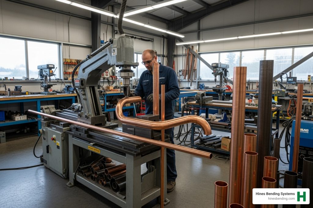 how to bend copper pipe with a bending machine