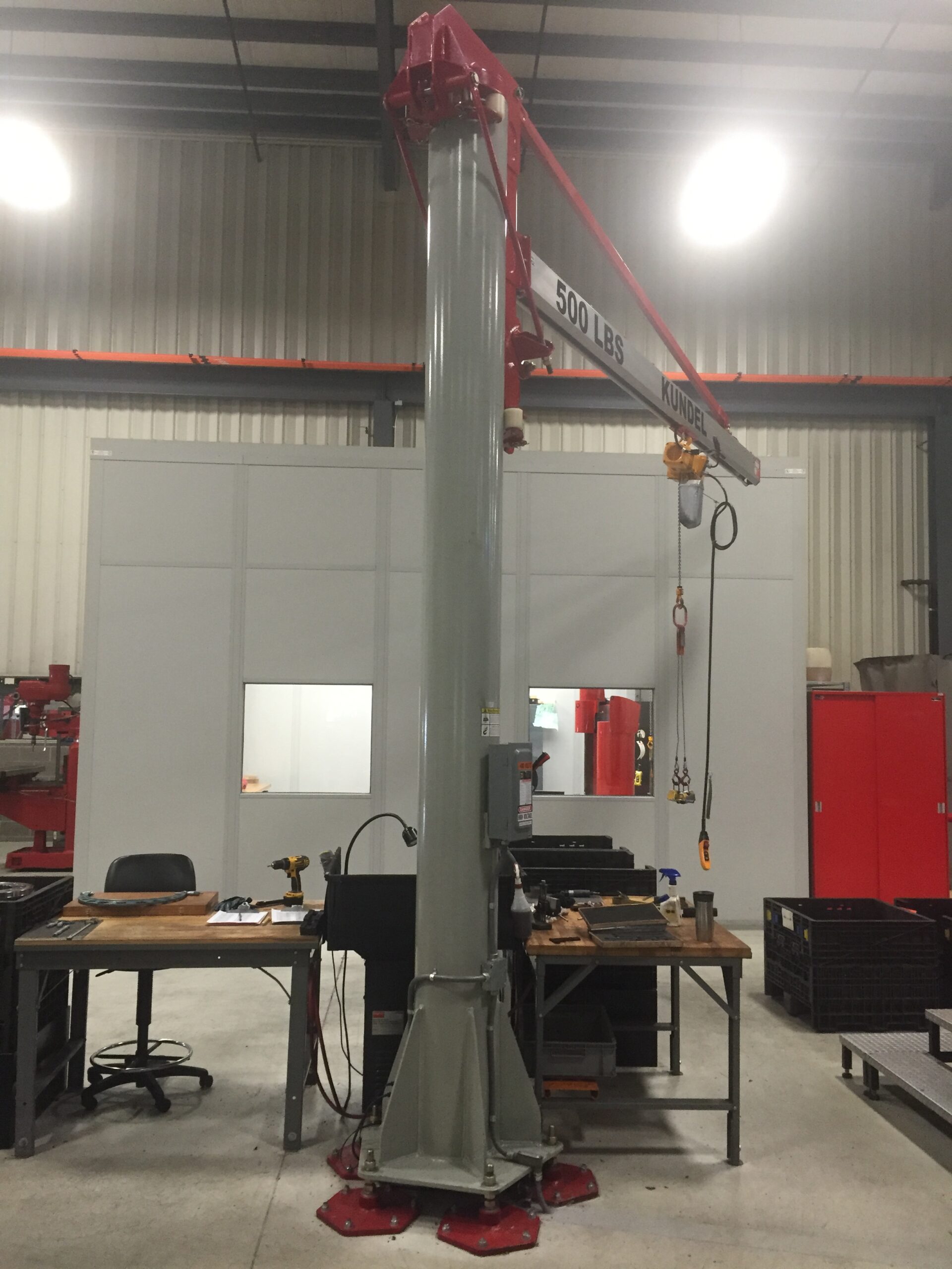 Kundel aluminum light-duty jib crane